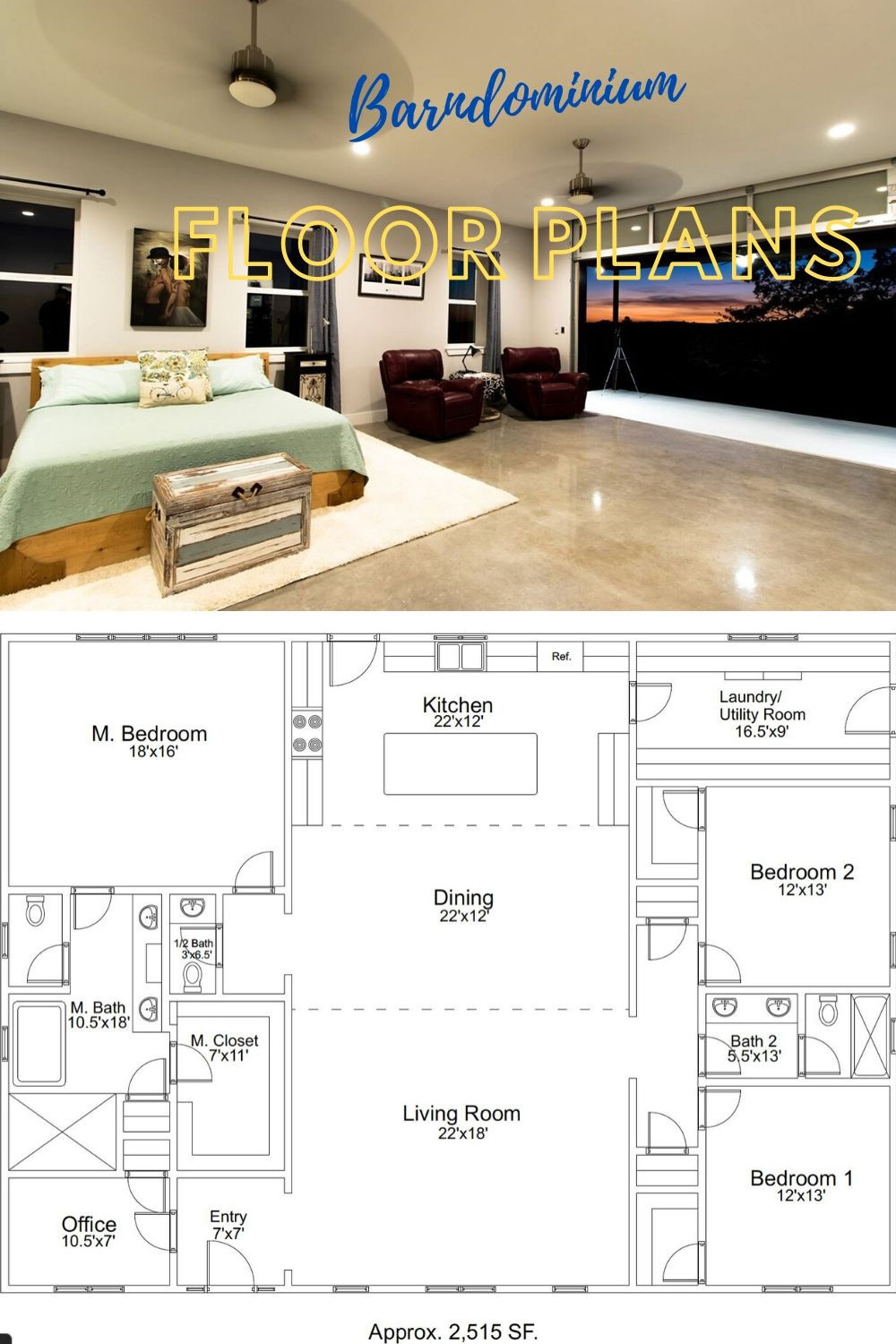 Large Barndominium Floor Plans