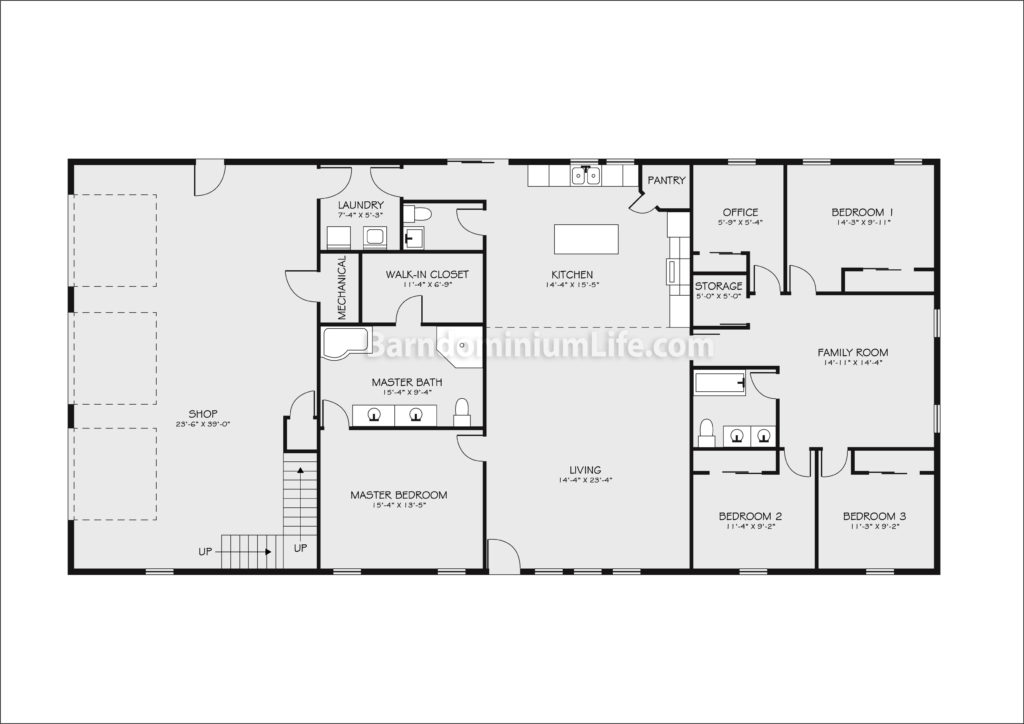 Barn House Plans 40x60 Barndominium Floor Plans With Shop Home Design