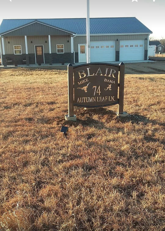 kansas barndominium address plaque