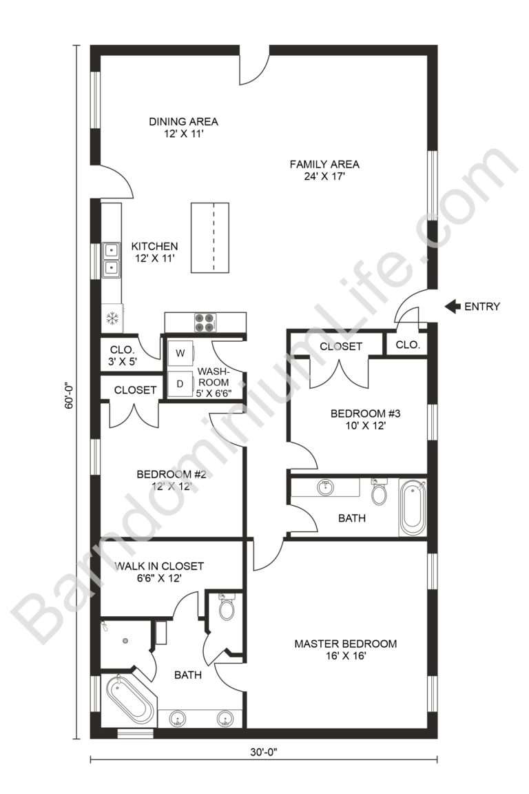 Stunning 3 Bedroom Barndominium Floor Plans stunning-3-bedroom-barndominium-floor-plans