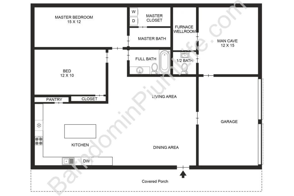 southern missouri barndominium floor plan