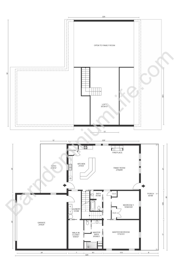 Featured image of post Open Concept Barndominium Floor Plans With Loft - Our barndominium plans can be designed to your needs, or save money by choosing from our stock barndo plans.