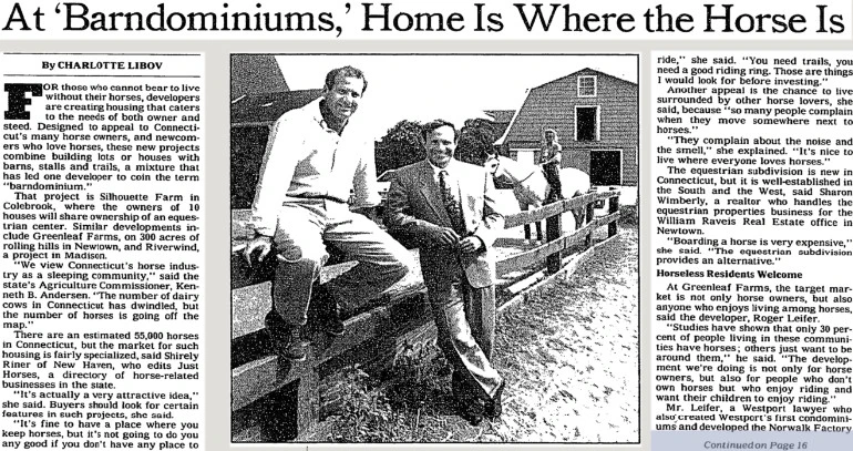 the very first mention of what is a barndominium in the NY Times