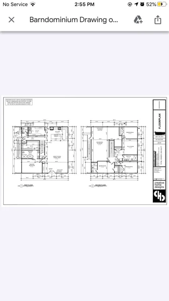 Black and White Oklahoma Barndominium floor plan