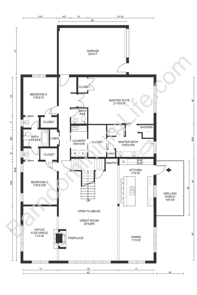 texas barndominium floor plans with 2nd bedroom
