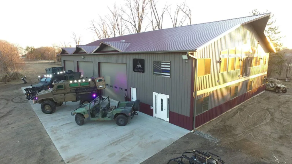 barndominium garage with tank