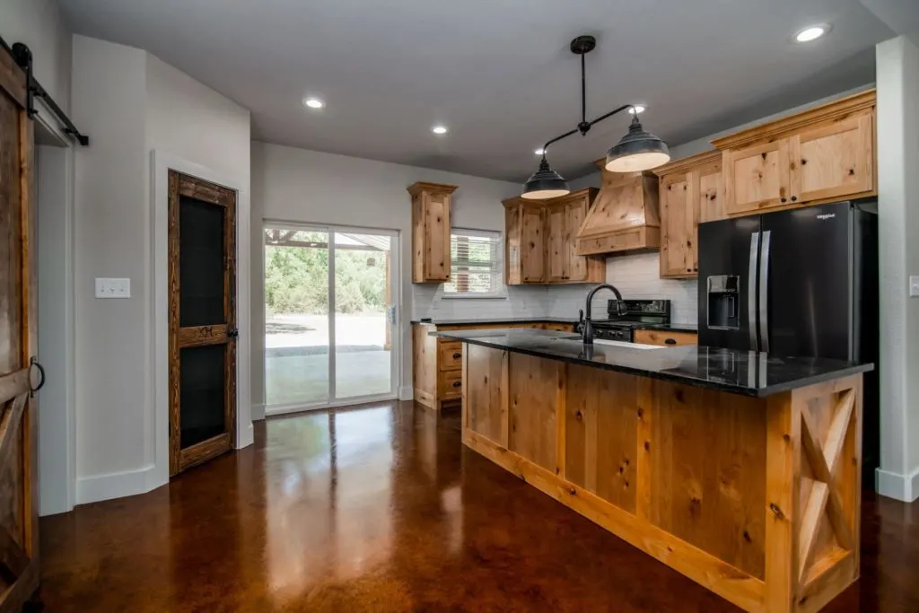 Mineral Wells Barndominium kitchen view