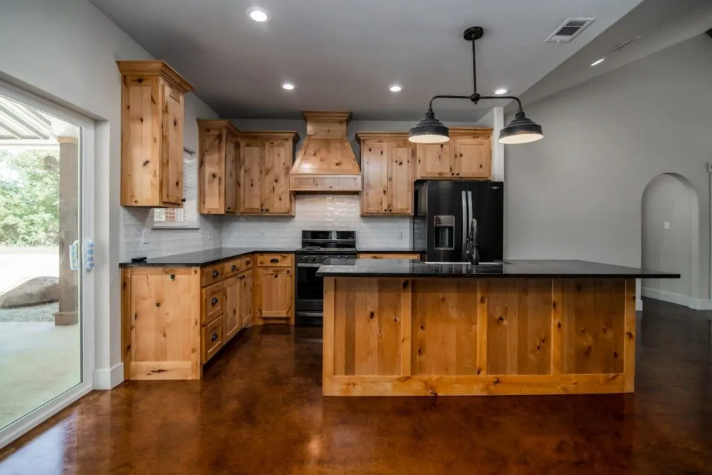 Mineral Wells Barndominium kitchen view