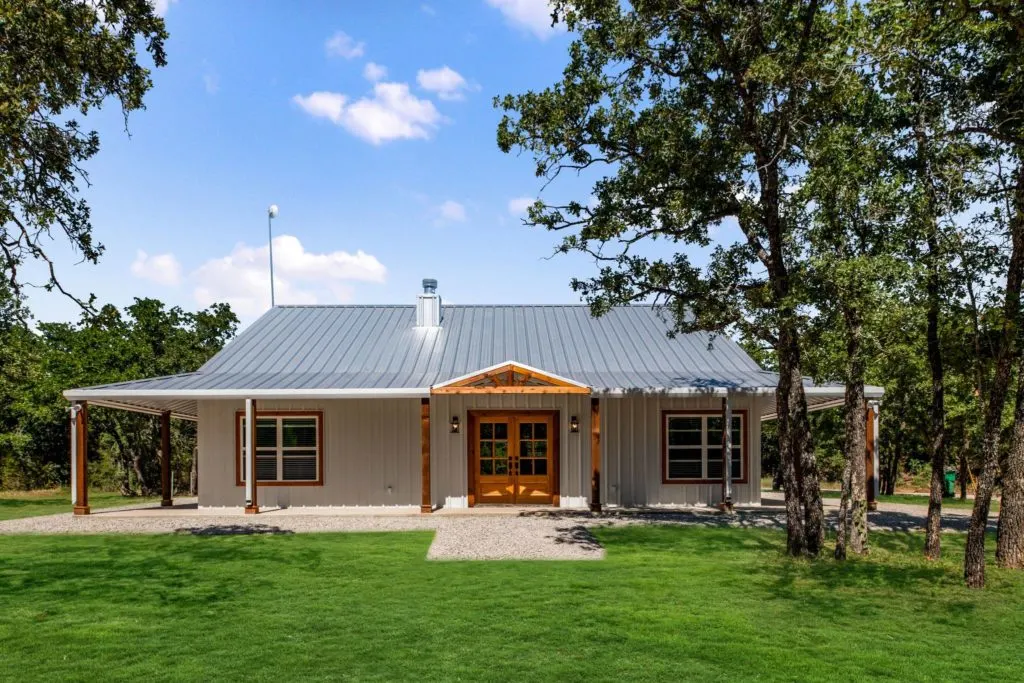 Mineral Wells Barndominium exterior entrance