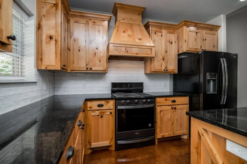 Mineral Wells Barndominium wooden kitchen furniture