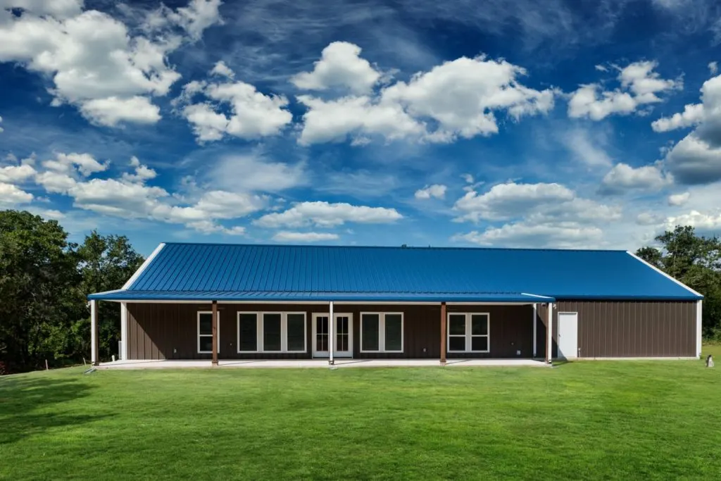 Texas Barndominium back view