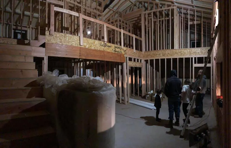 Oklahoma City Barndominium framing