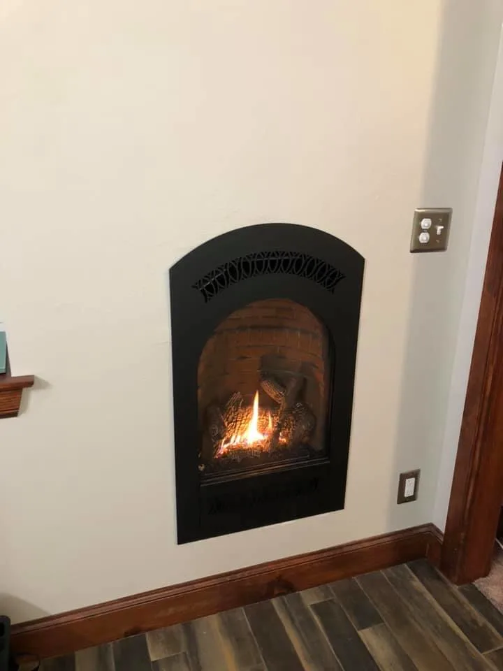 Oklahoma City Barndominium fireplace
