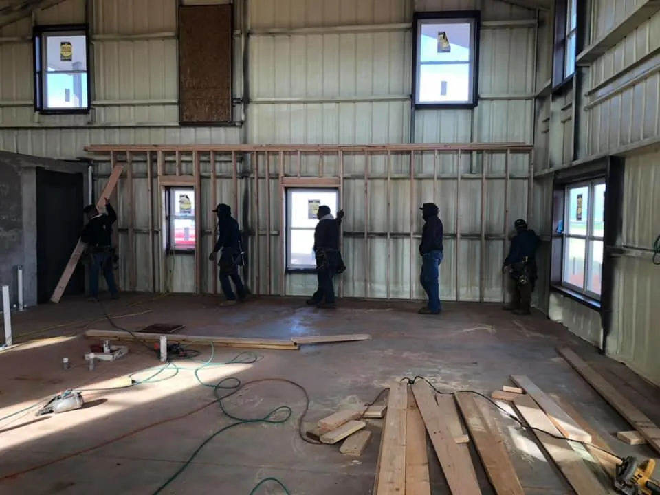 Oklahoma City Barndominium framing