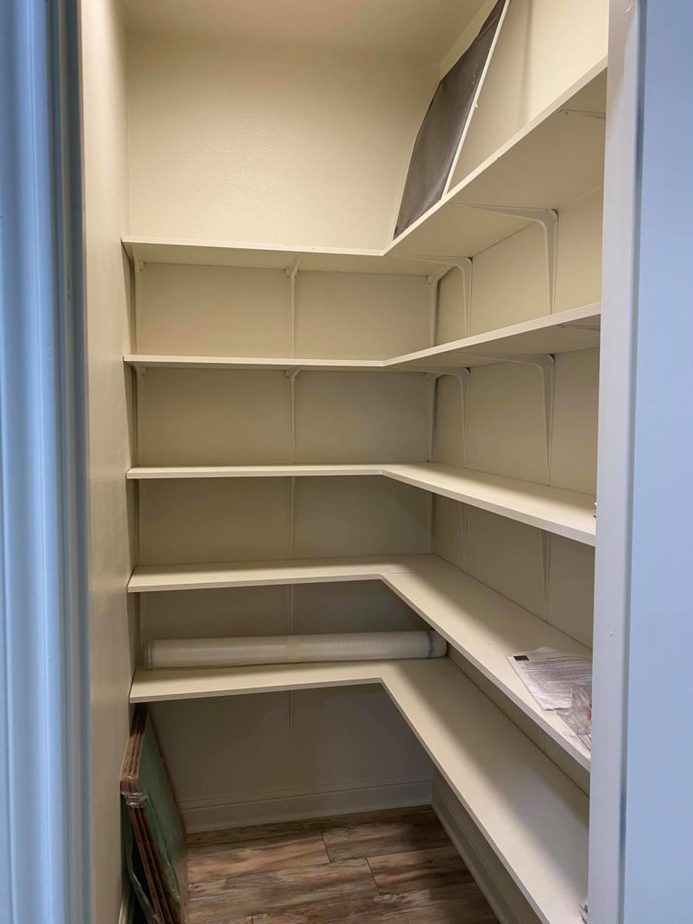 Pantry shelves