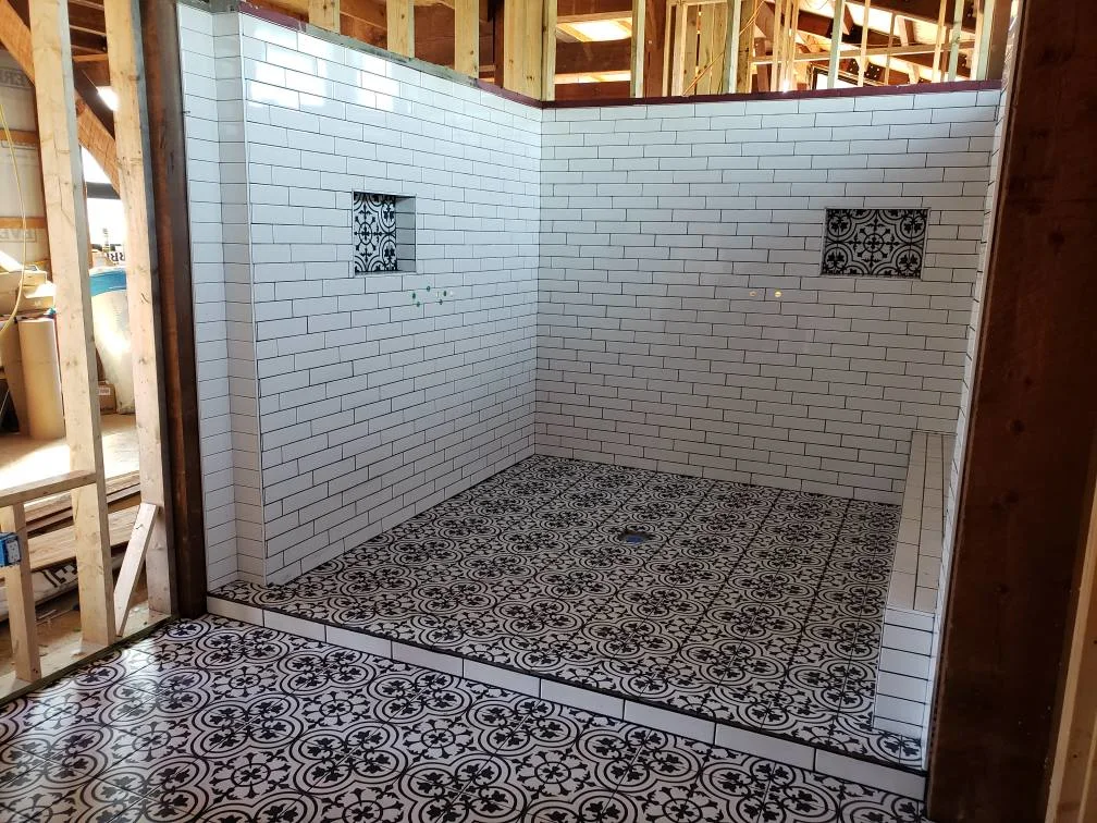 Guest bathroom tile