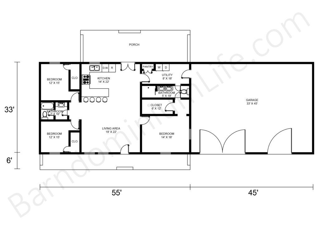 greenbrush barndominium floor plan