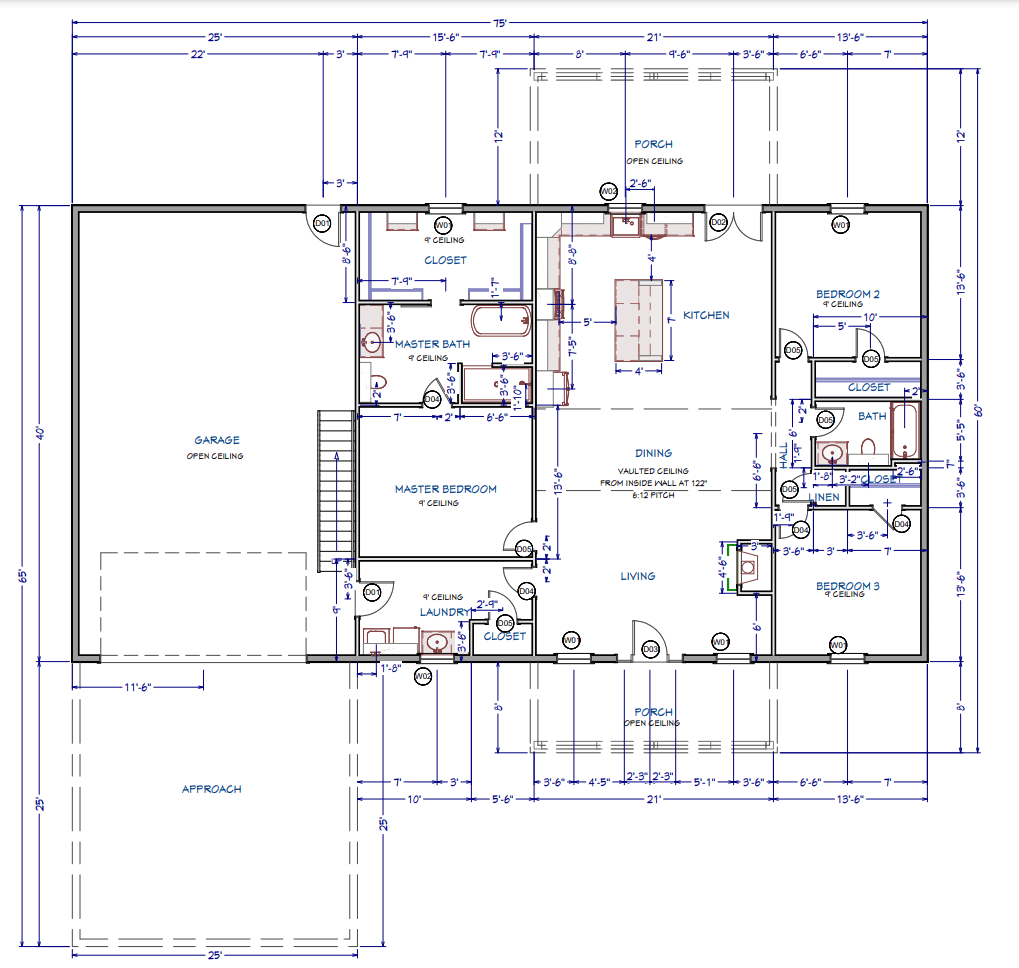 LP-3202 Phoenix Barndominium Floor Plan