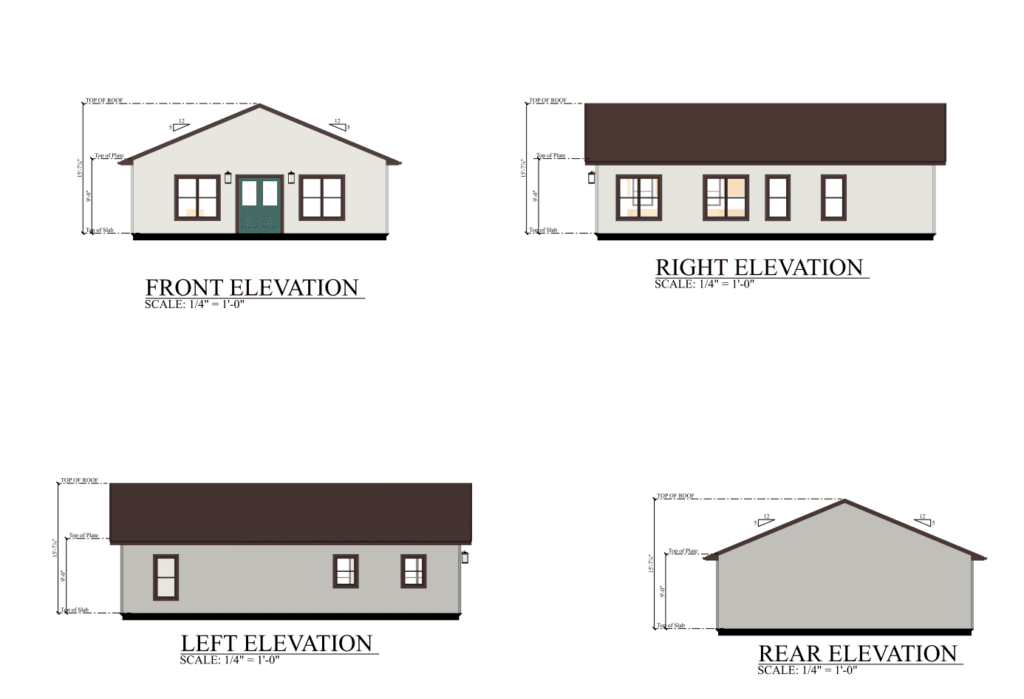 PL-3204 Atticus Barndominium Elevation