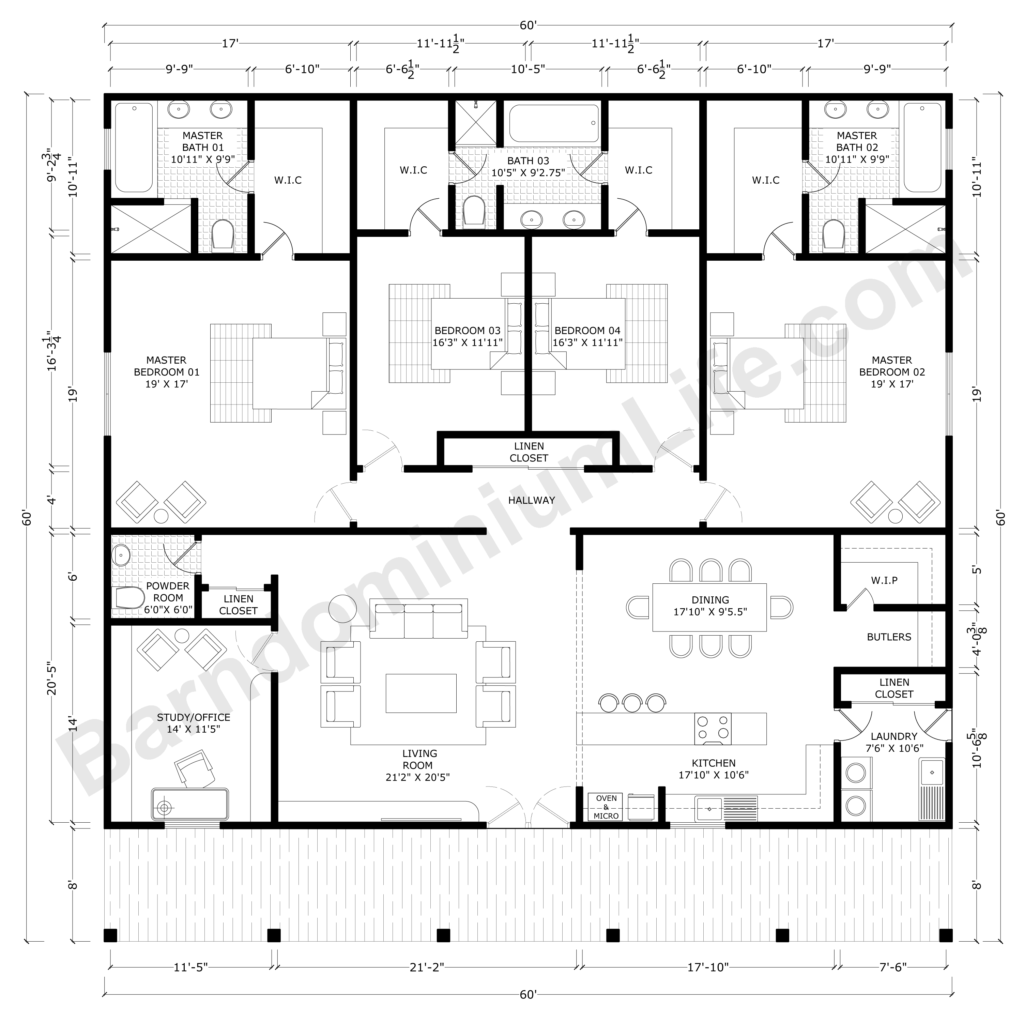 Barndominium plans 2 master suites