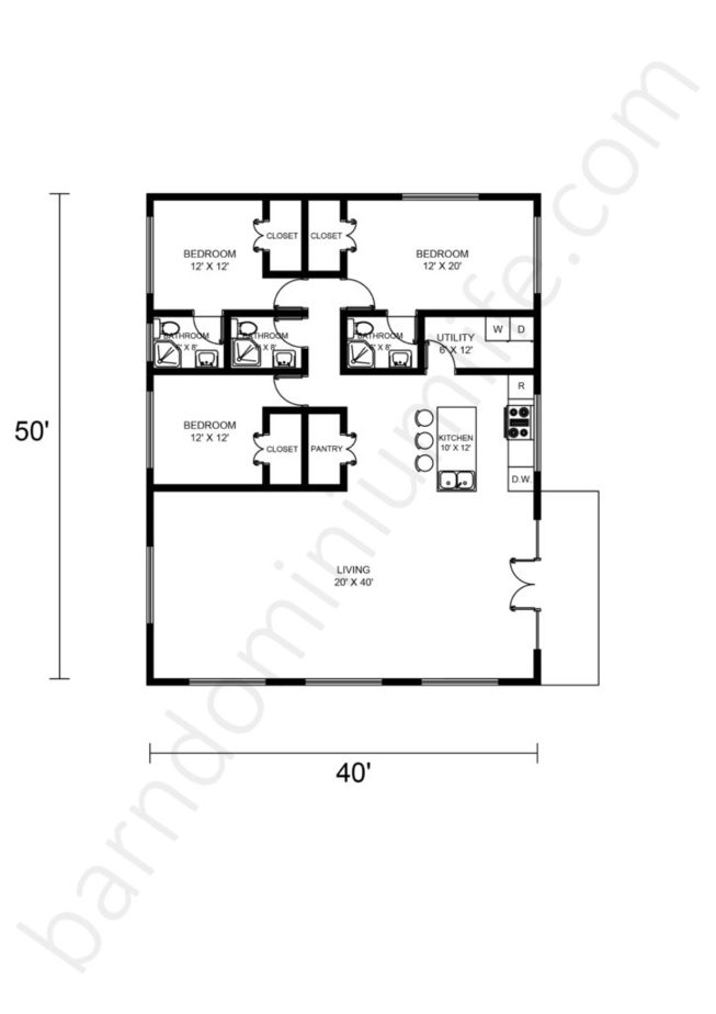 40x50 Barndominium Floor Plans – 8 Inspiring Classic and Unique Designs