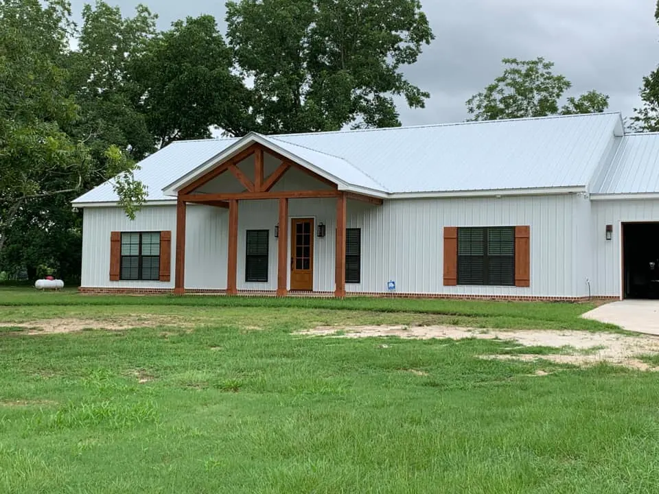 barndominium exterior ideas triangle arch