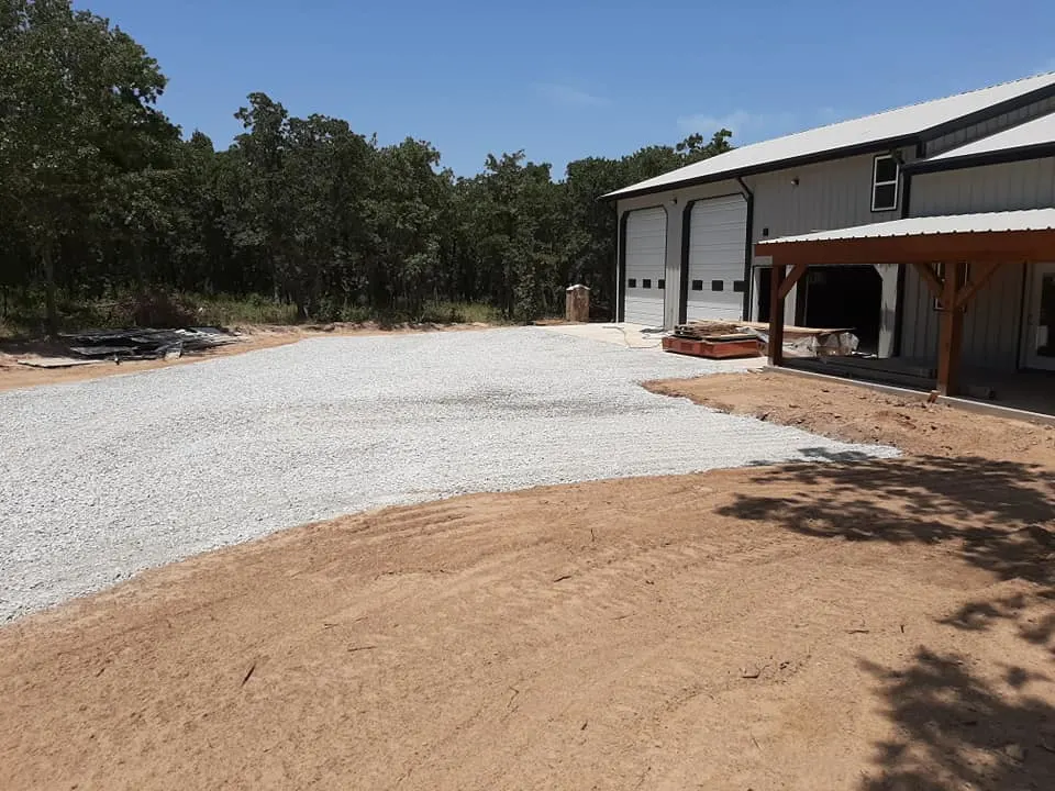 Lunsford Family Barndominium Driveway to Shop
