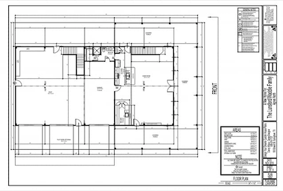 Lunsford Family Barndominium Floor Plan for First Floor
