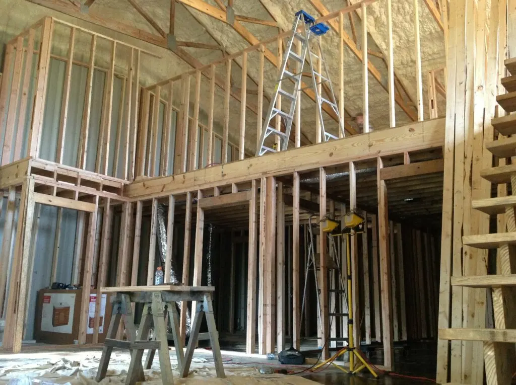 First and second floor framing is finished.