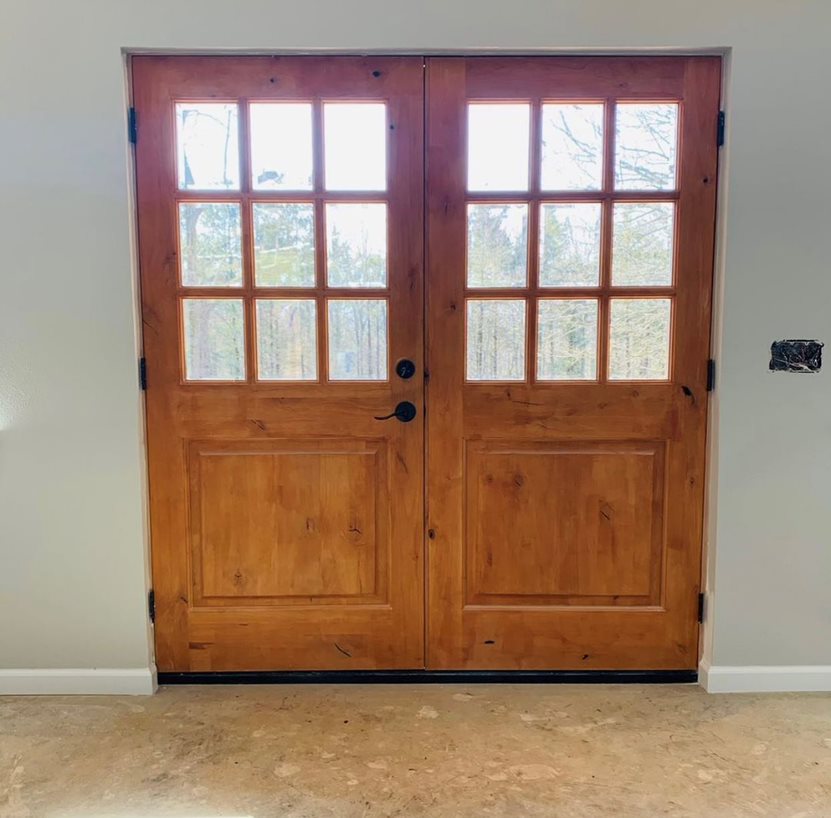 Double front doors from the inside