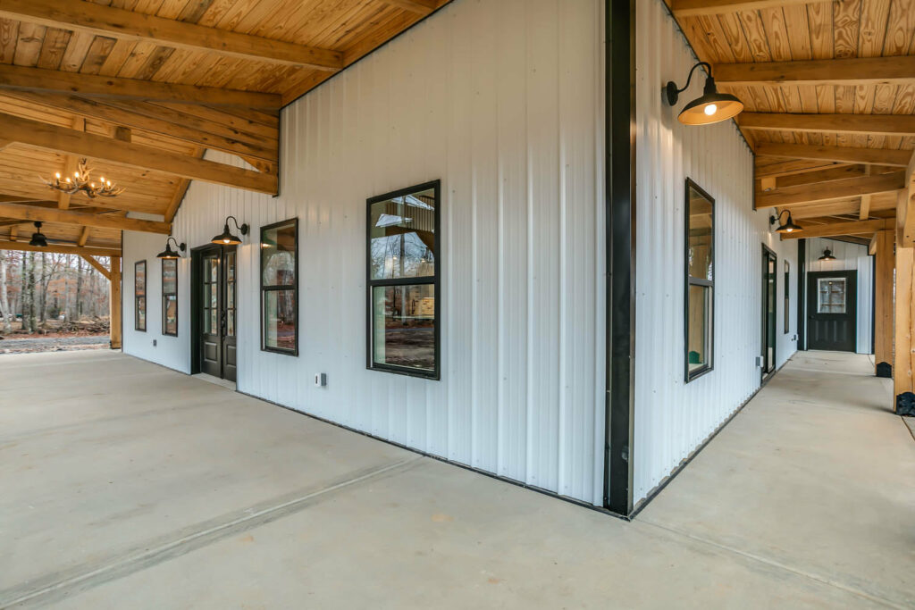 Barndominium Exterior White Walls