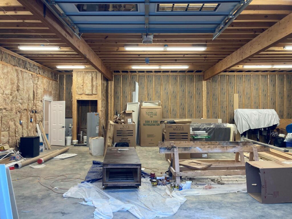 Unfinished garage space