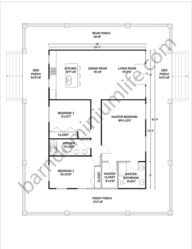 wraparound porch floor plan