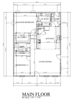 PL-60001 Coral Barndominium Floor Plan