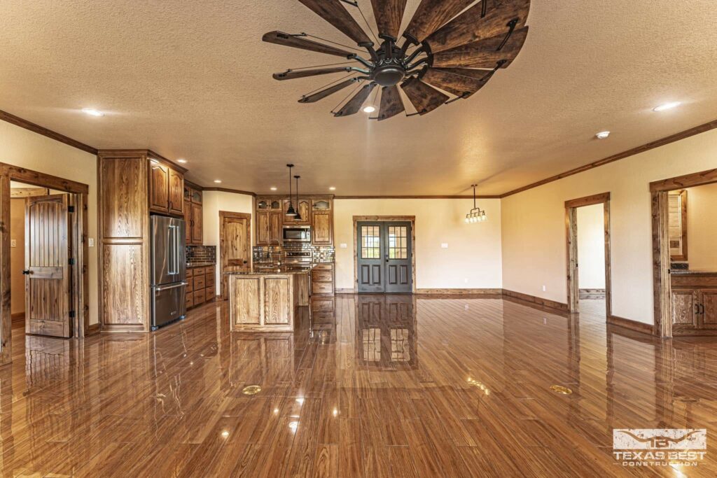 Open concept kitchen/living space 