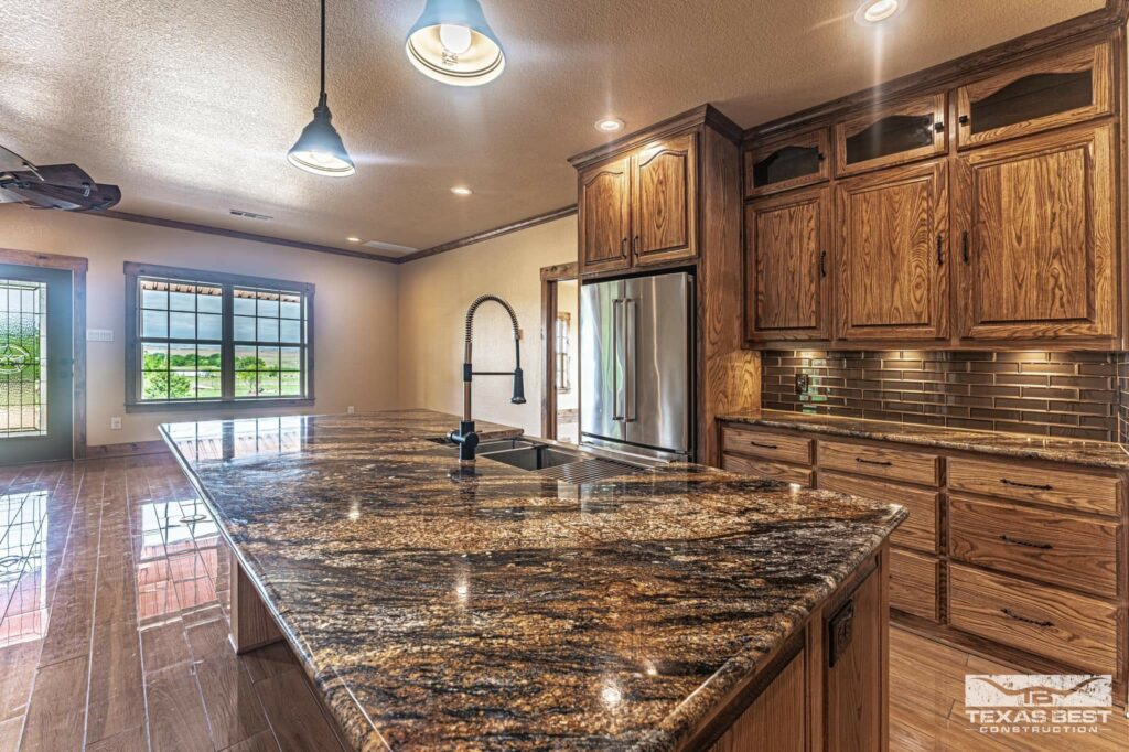 Open concept kitchen/living space 