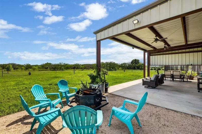 Patio and outdoor area with seating