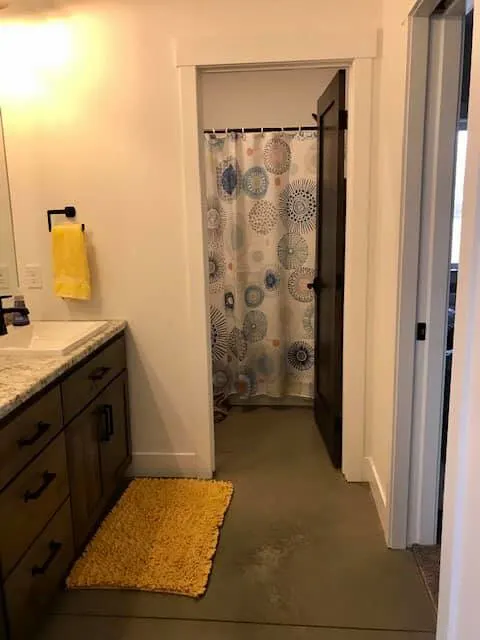 Guest bathroom with separate shower room