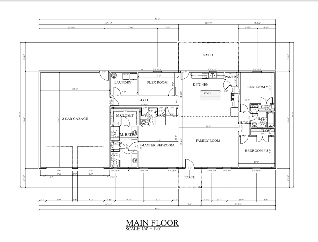 PL-62313 Dalton Barndominium Floor Plan