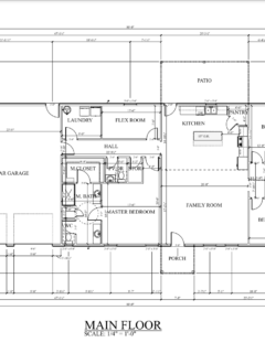 PL-62313 Dalton Barndominium Floor Plan