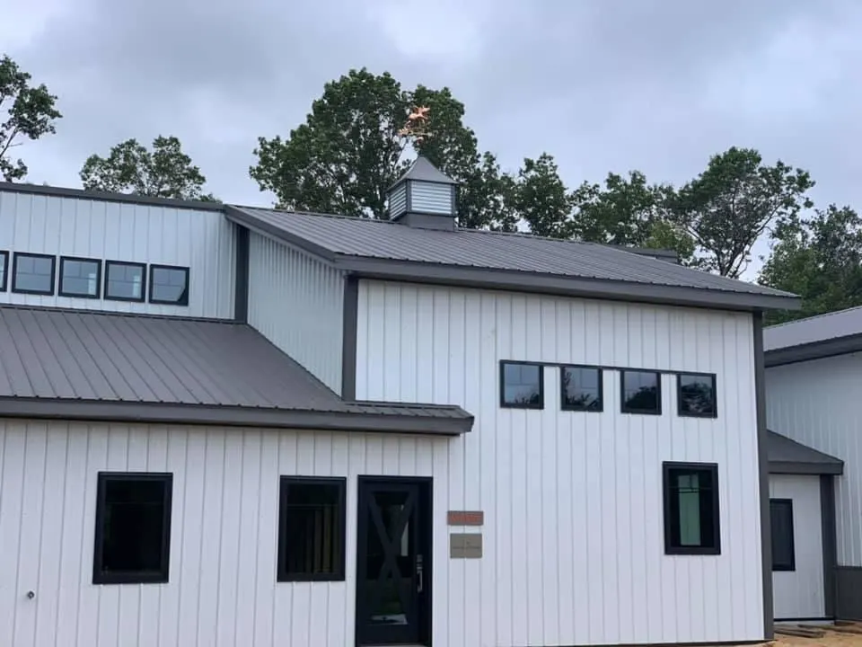 black and white shouse exterior