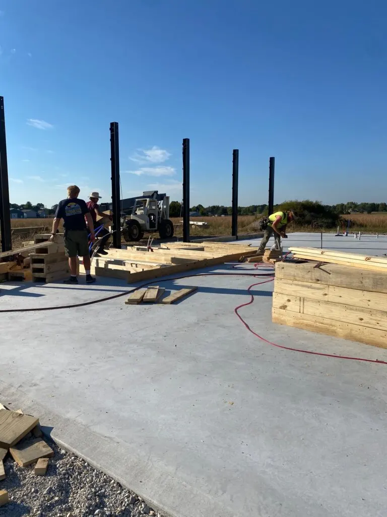 Placing the beams