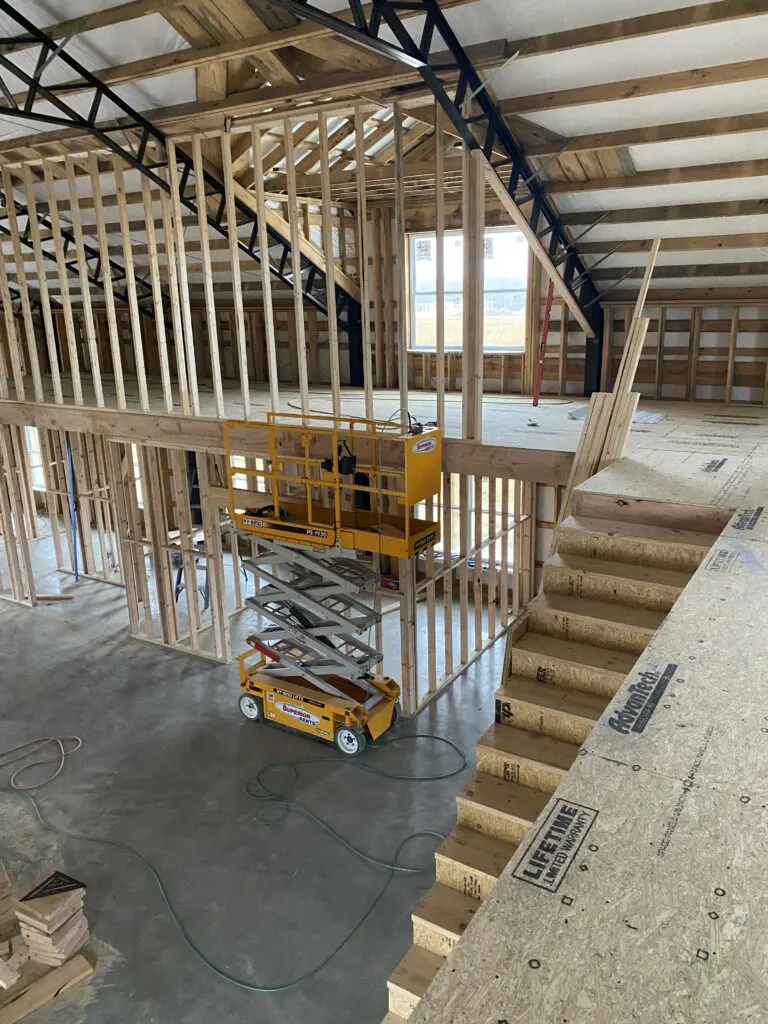 Barndominium Framing second floor