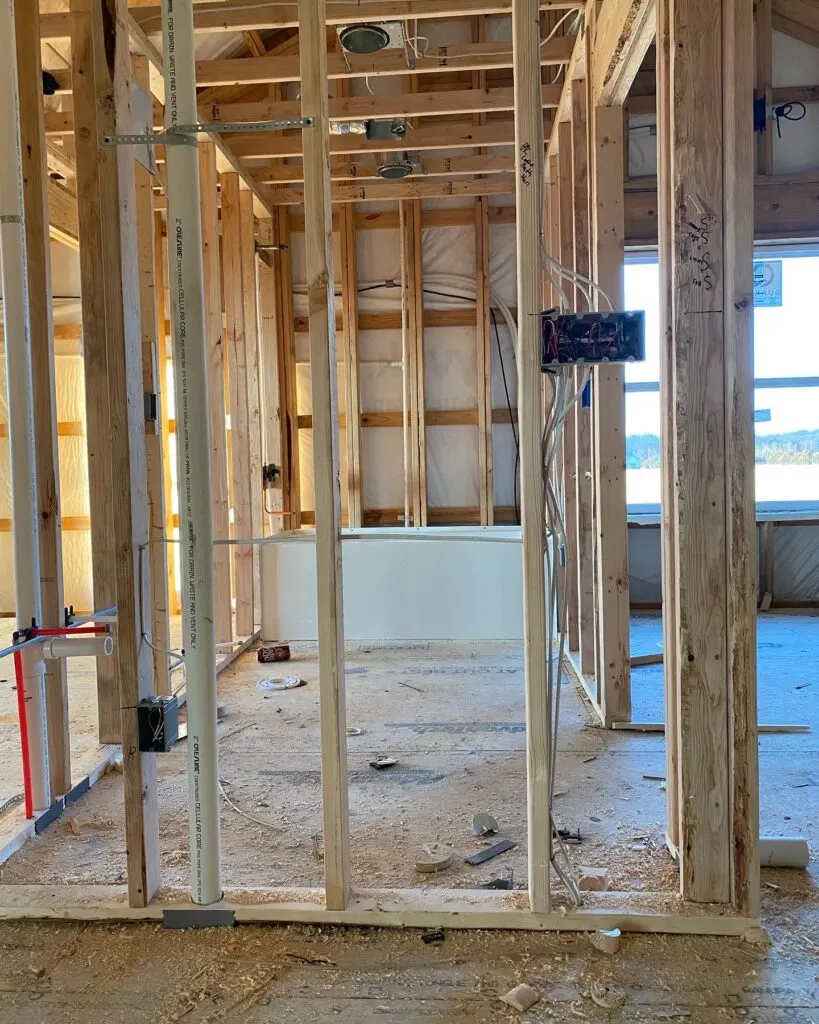 Barndominium rough in work