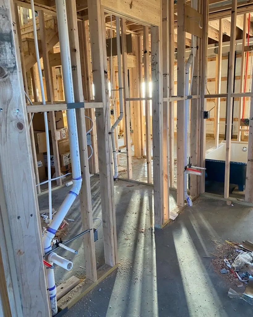 Barndominium rough in work