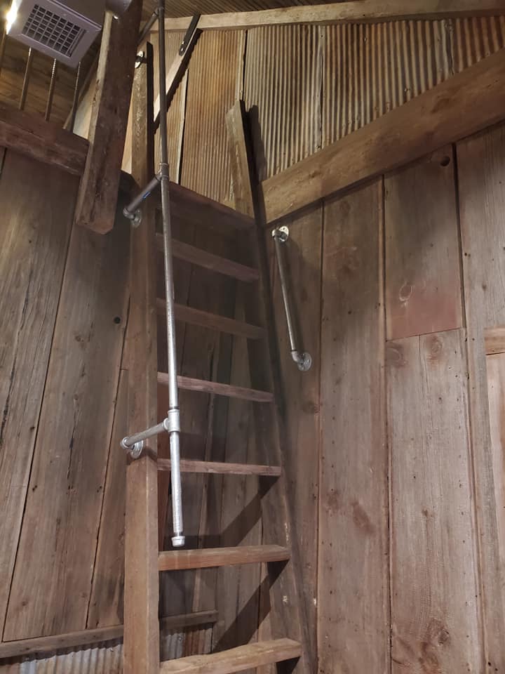 Ladder to open bedroom