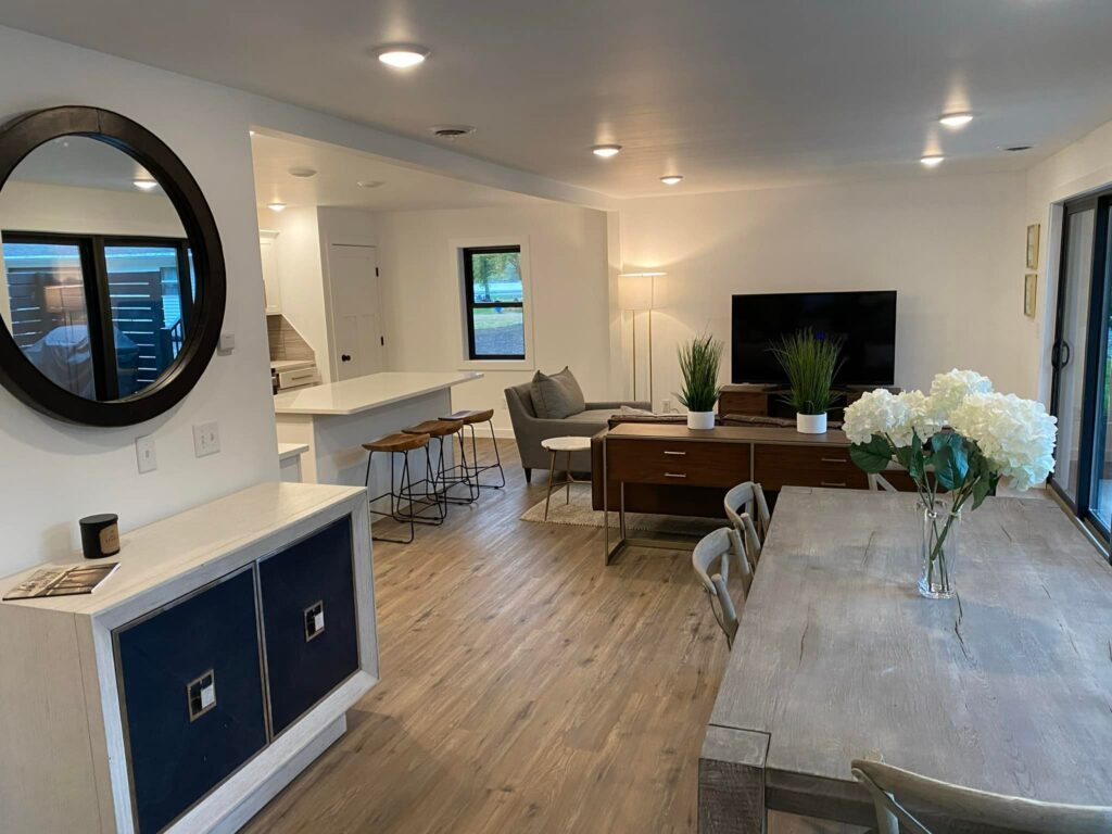 New York Barndominium - Kitchen / Living Room