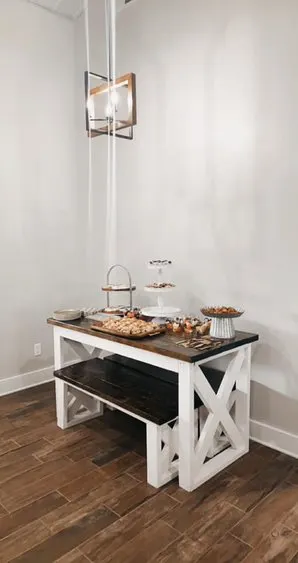 Picnic Table filled with snacks