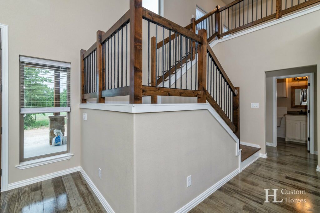 Poolville, Texas Barndominium by HL Custom Homes - Stairs 2