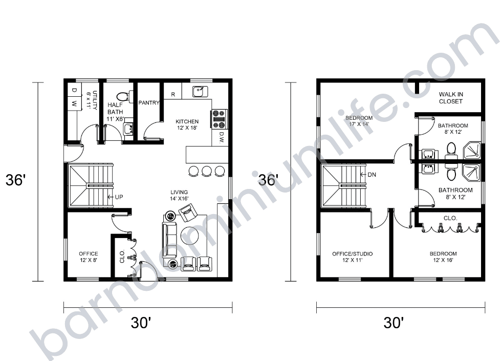 two-story barndominiums